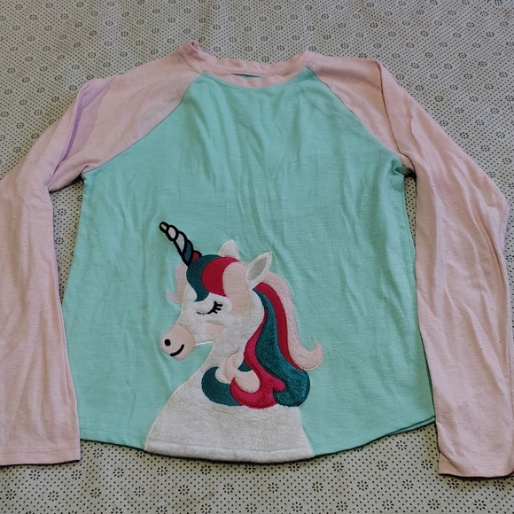 wonder nation Other - Wonder Nation Long Sleeve Tee Pink and Green Unicorn Design